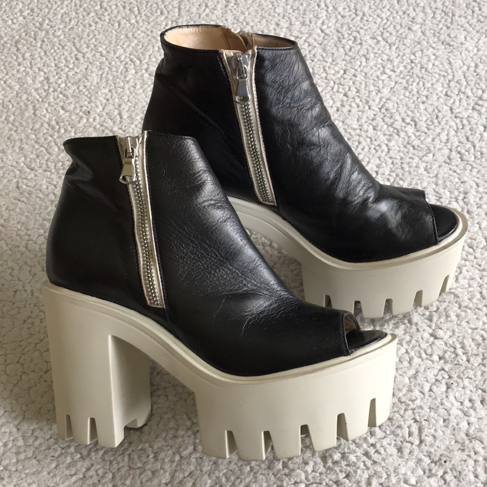Black Platform Ankle Boots